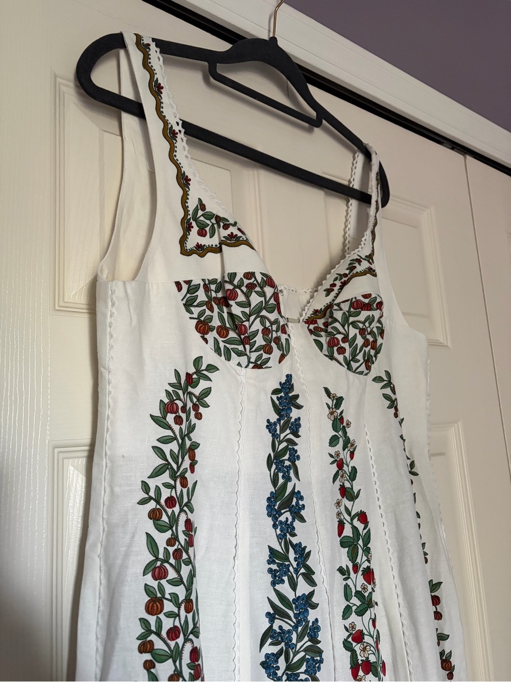 Farm Rio Fruit Beauty Linen Blend Maxi Dress - Picture 4 of 11